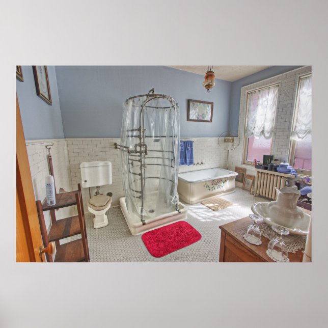 Koppar Kung Victorian Bathroom - Butte Montana Poster (Framsidan)