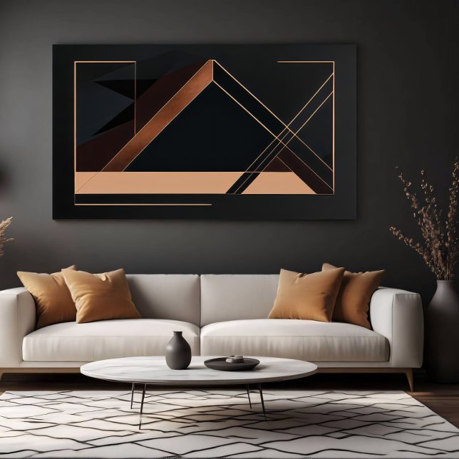 Koppar Minimalistisk Geometri Canvastryck (Skapare uppladdad)