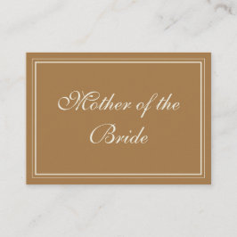 Koppar/mocha Mousse Toile Placeringskort