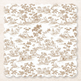 Koppar/mocha Mousse Toile Underlägg Papper