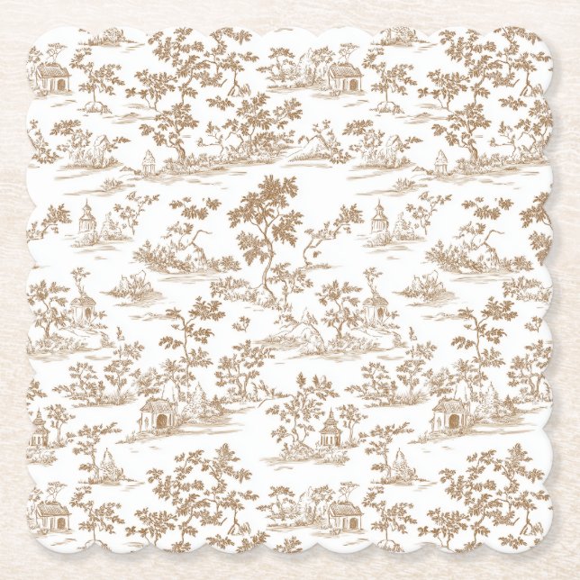 Koppar/mocha Mousse Toile Underlägg Papper (Framsida)