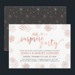 Koppar | Modern överraskning 50-års bröllopsdag Inbjudningar<br><div class="desc">Fira din speciella dag med denna stilrena överraskningsfest inbjudan design som har vacker typografi och mönster med en koppar och mörkgrå färgtema. Perfekt för en modern bröllopsdag firande. Du kan anpassa all text för alla överraskningsfester.</div>