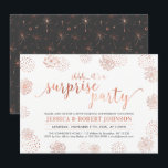 Koppar | Modern överraskning 50-års bröllopsjubile Inbjudningar<br><div class="desc">Fira din speciella dag med denna stilrena överraskningsfestinvaldesign med vacker typografi och mönster med en koppar- och mörkgrå färgtema. Perfekt för en modern bröllopsjubileumsfirande. Du kan anpassa all text för alla överraskningsfester.</div>