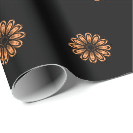 Koppar och Black Mandala Mönster 2 Presentpapper