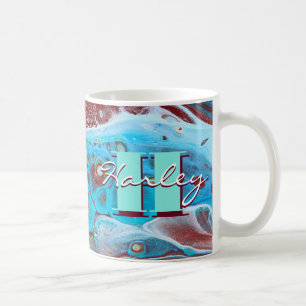Koppar- och gelékrylflödeskonst kaffemugg