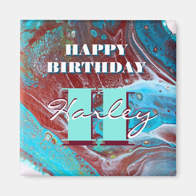 Koppar- och gelékrylflödeskonst magnet (Framsidan)