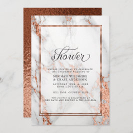 Koppar och Marble Bröllop Bold Elegance Inbjudningar