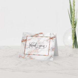Koppar och Marble Bröllop Bold Elegance Tack Kort