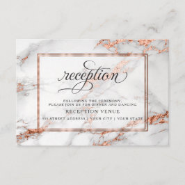 Koppar och Marble Bröllop Bold Elegance Tilläggskort