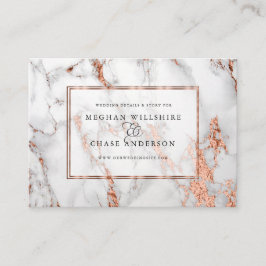 Koppar och Marble Bröllop Bold Elegance Visitkort