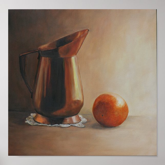 Koppar- och Orange Art-utskrift Poster (Framsidan)