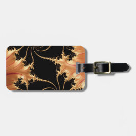 Koppar och svart abstrakt bagagebricka