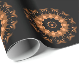 Koppar och svart mandalamönster 4 presentpapper