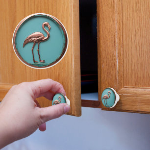 Koppar och turkos Flamingo Knopp