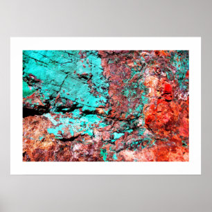 Koppar och turkos poster