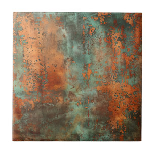 Koppar Patina Metallic Rustic Kakelplatta