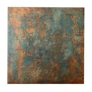 Koppar Patina Metallic Rustic Kakelplatta