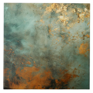 Koppar Patina Rustic Metallic Kakelplatta