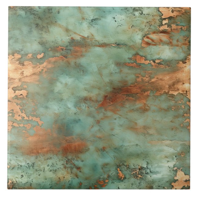 Koppar Patina Rustic Metallic Keramic tile Kakelplatta (Framsidan)