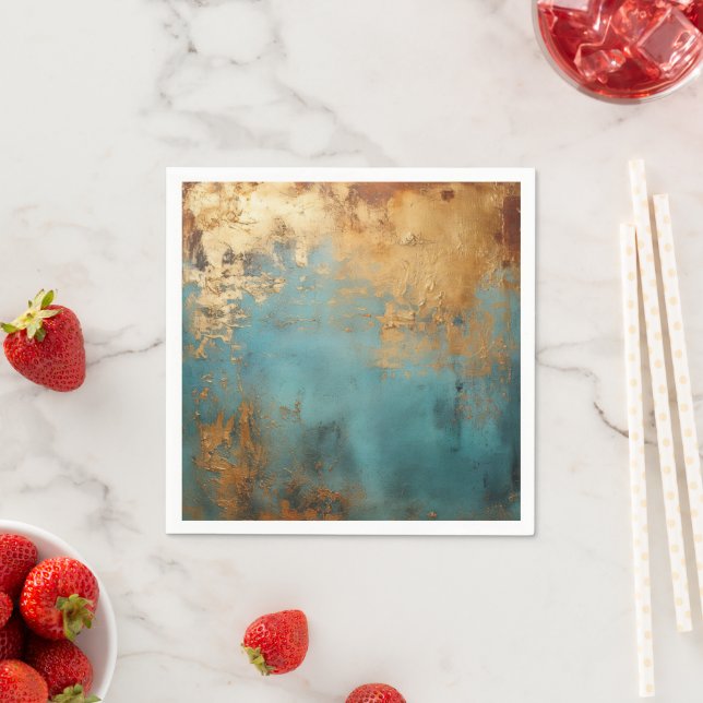 Koppar Patina Rustic Metallic Pappersservett (Insitu)