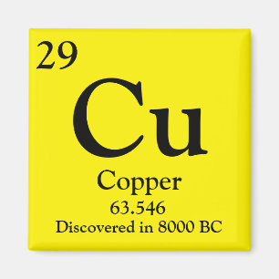 Koppar Periodic Bord Magnet
