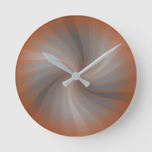 Koppar Spiral Rund Klocka