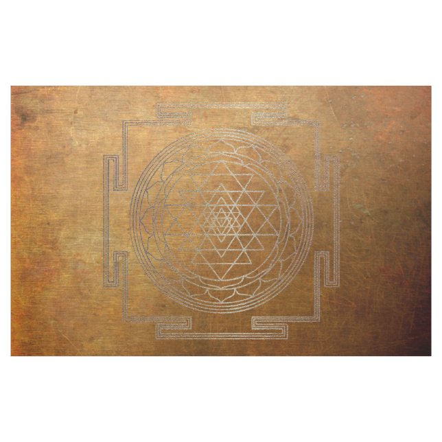 Koppar Sri Yantra - Fabric Tyg (Yard)