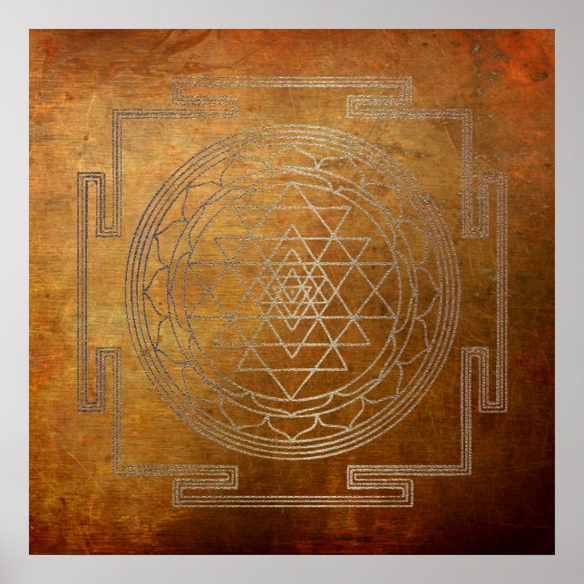 Koppar Sri Yantra - Poster (Framsidan)