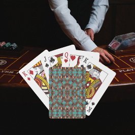 Koppar Turkos Mönster Casinokort