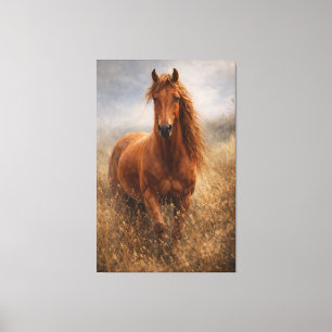 Kopparanda Kastanjebrunt Häst Utsträckt Canvas