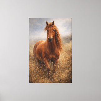 Kopparanda | Kastanjebrunt Häst | Utsträckt Canvas