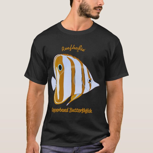 Kopparbandad fjärilsfisk t shirt (Framsida)
