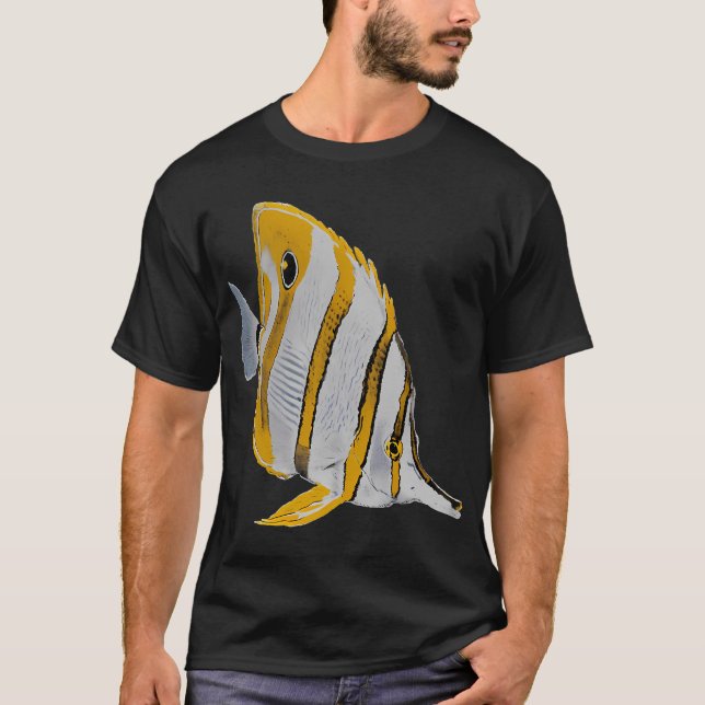 Kopparbandad fjärilsfisk t shirt (Framsida)