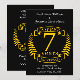 Kopparbröllopsjubileum 7 år inbjudningar