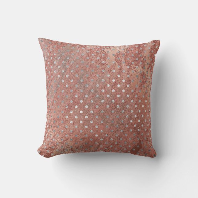  koppardockor Marbl Silver Grått Dots Kudde (Framsida)