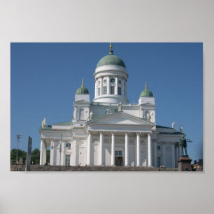 Koppardominerad kyrka i Helsingfors Poster