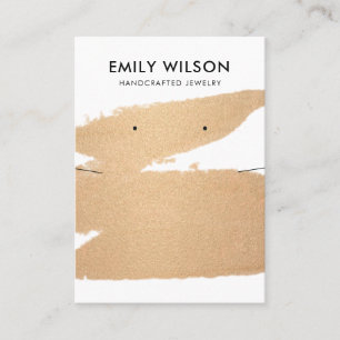 KOPPARFOLIE BRUSH STROKE NECKLACE EARRING VISNING VISITKORT