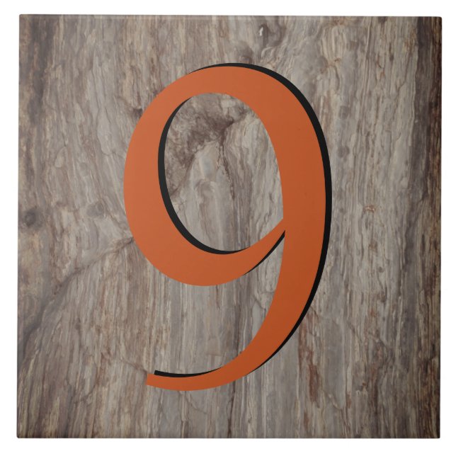 Kopparglansnummer, fält 9 på Grått Stone Kakelplatta (Framsidan)