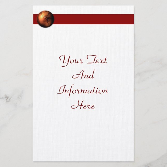 Kopparglobestationeri Brevpapper (Framsida)