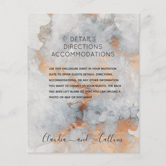 Koppargruvan Bröllopsdetaljer Boende (Framsida)