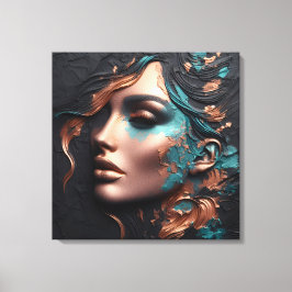 Kopparkvinna - skapande av aviär influensa canvastryck