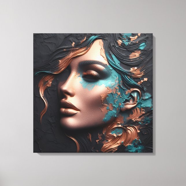 Kopparkvinna - skapande av aviär influensa canvastryck (Framsida)