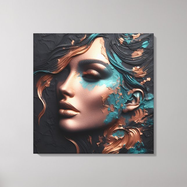 Kopparkvinna - skapande av aviär influensa canvastryck (Framsida)