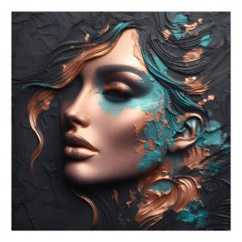 Kopparkvinna - skapande av aviär influensa fototryck