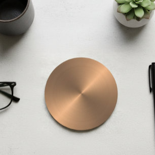 Kopparmetall Utseende Cirkulär Metallisk Underlägg Papper Rund