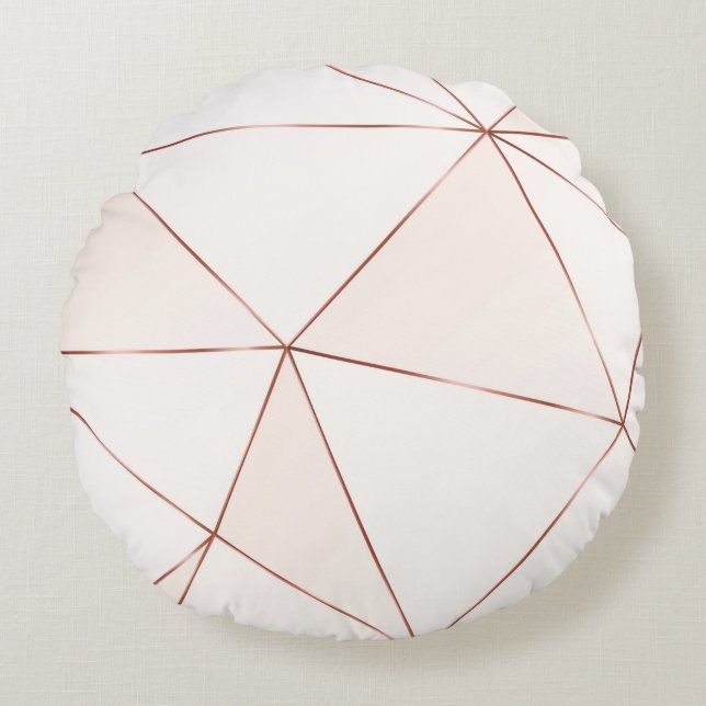 Kopparmetalliskt polygonhaltigt struktur med brons rund kudde (Framsidan)