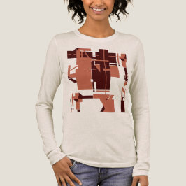 KopparMörk Brown MCM-liknande Geometric Abstrakt A T Shirt