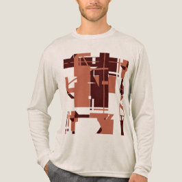 KopparMörk Brown MCM-liknande Geometric Abstrakt A T Shirt