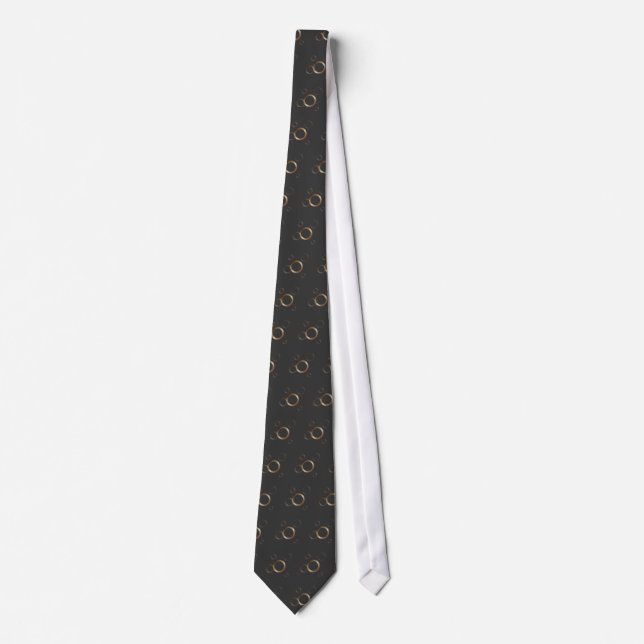 Kopparringar på grafit zazzle slips (Framsida)