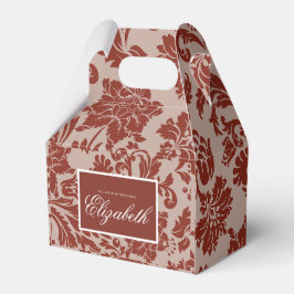 Kopparröd damask anpassningsbar presentlåda